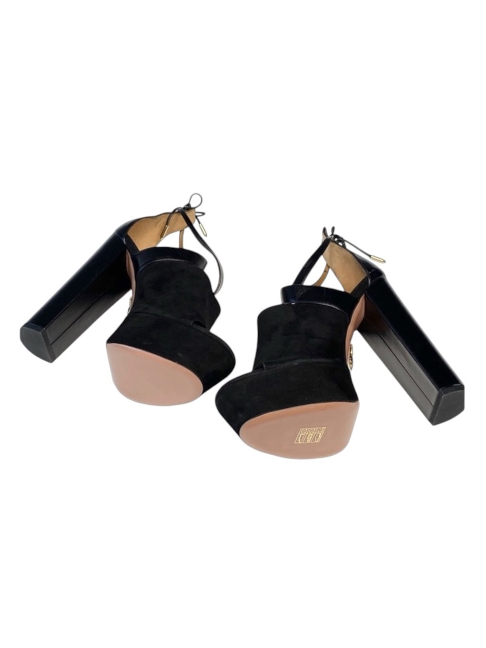 HTF: new Aquazzurra ☻︎ Kaya Plateau Platform Suede Sandals ☻︎ Red Carpet 40.5 10 - Picture 14 of 17